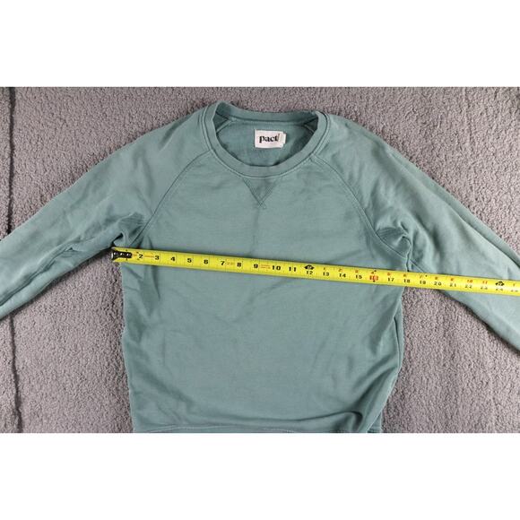 Pact Organic Sweatshirt Womens Small Green Cotton Pullover - Picture 4 of 5